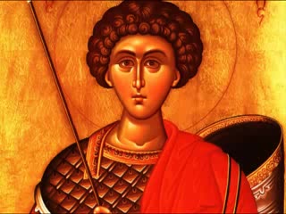 Troparul Sfântului Mare Mucenic Gheorghe, Purtătorul de biruință (în limba greacă) Troparul Sfântului Mare Mucenic Gheorghe, Purtătorul de biruință (în limba greacă)