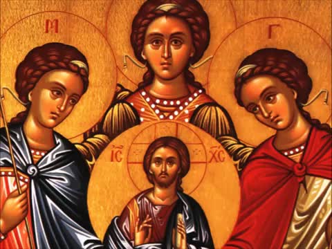 Troparul Sfinților Arhangheli Mihail și Gavriil (în limba greacă) Troparul Sfinților Arhangheli Mihail și Gavriil (în limba greacă)