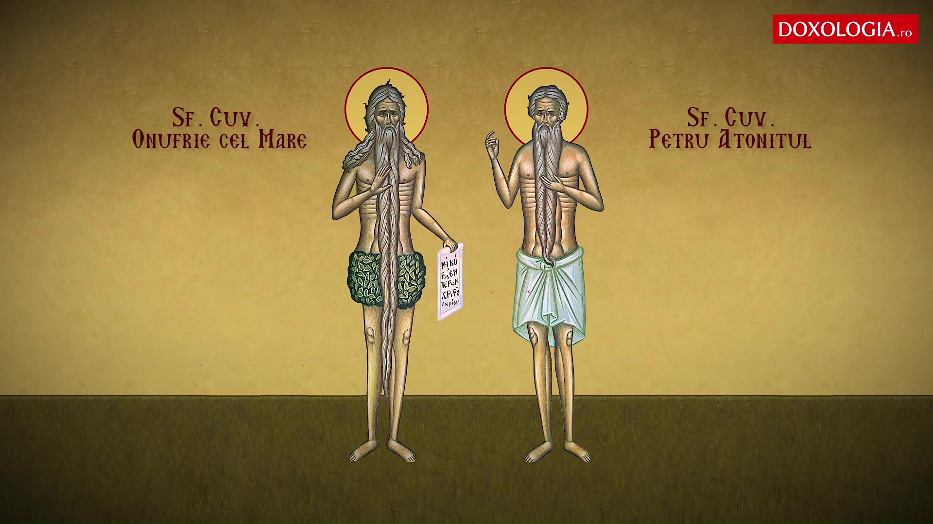 Troparul Sfinților Cuvioși Onufrie cel Mare și Petru Athonitul Troparul Sfinților Cuvioși Onufrie cel Mare și Petru Athonitul