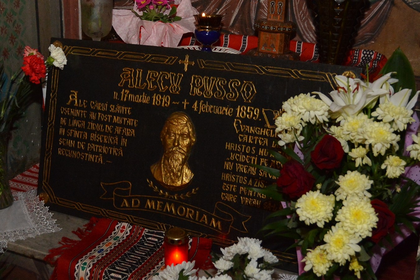 Foto: Constantin Ciofu Poetul Alecu Russo, omagiat la Biserica Bărboi din Iaşi