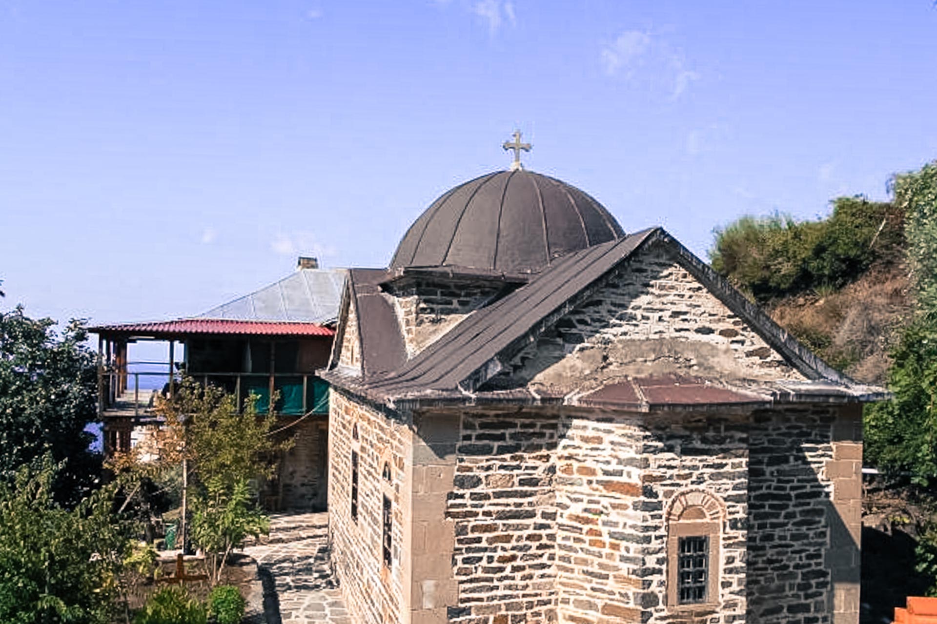 Chilia „Adormirea Maicii Domnului”, Xiropotamu – Pelerinajul părintelui Cleopa la Athos Chilia „Adormirea Maicii Domnului”, Xiropotamu – Pelerinajul părintelui Cleopa la Athos