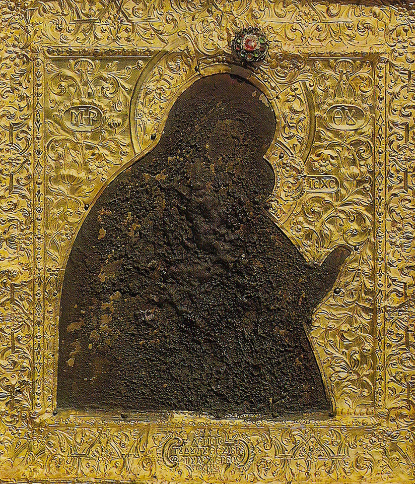 Icoana Maicii Domnului „Imnul Acatist” de la Mănăstirea Dionisiu Icoana Maicii Domnului „Imnul Acatist” de la Mănăstirea Dionisiu