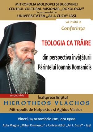IPS Hierotheos Vlachos va conferenția la Iași