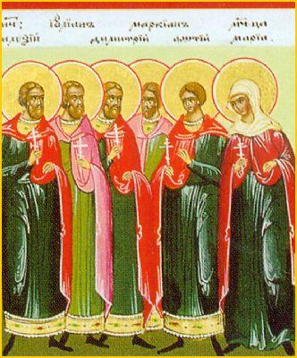 Viața Sfinților 10 Mucenici Mărturisitori pentru icoana lui Hristos