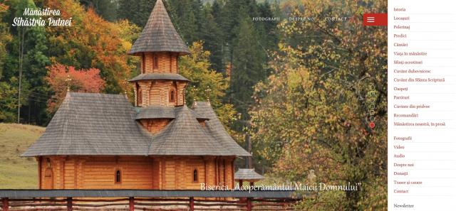 Mănăstirea Sihăstria Putnei are un nou site