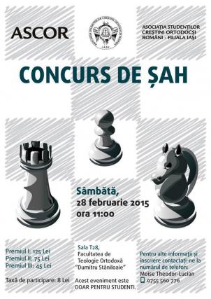 Concurs de şah organizat de ASCOR Iaşi