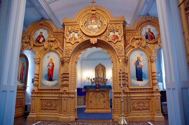 Altarul Bisericii Adormirea Maicii Domnului a Schitului Ghetsimani – Valaam