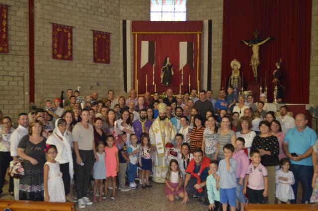 Liturghie baptismală în parohia ortodoxă din Huelva