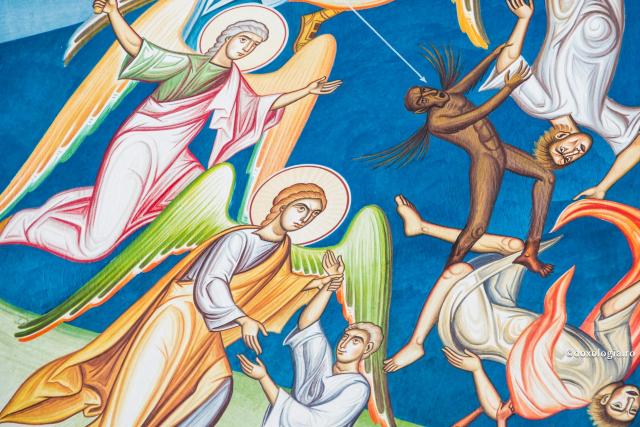 Mai avem nevoie de Îngeri? / Foto: Oana Nechifor îngeri pictați în reprezentarea Judecății de apoi