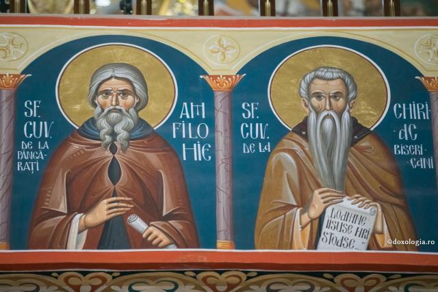 Frescă Sfinții Cuvioși Amfilohie și Chiriac - Biserica Sfântul Iulian din Tars Iași