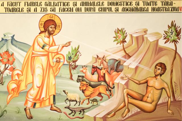 (Foto) Scene din Cartea Facerii, la Biserica „Sfântul Sava” din Iași