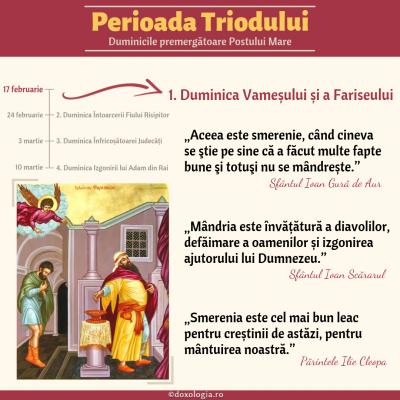 Duminica a 33-a după Rusalii (a Vameșului și a Fariseului) Duminica a 33-a după Rusalii (a Vameșului și a Fariseului)