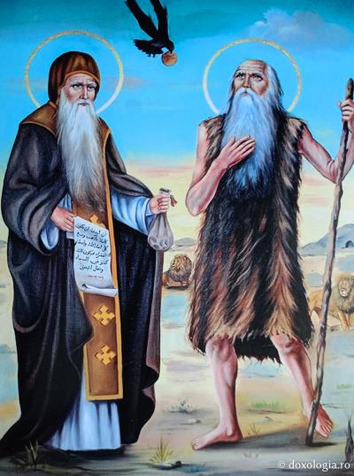 Sfântul Cuvios Pavel Tebeul și Sfântul Cuvios Antonie cel Mare Sfântul Cuvios Pavel Tebeul și Sfântul Cuvios Antonie cel Mare