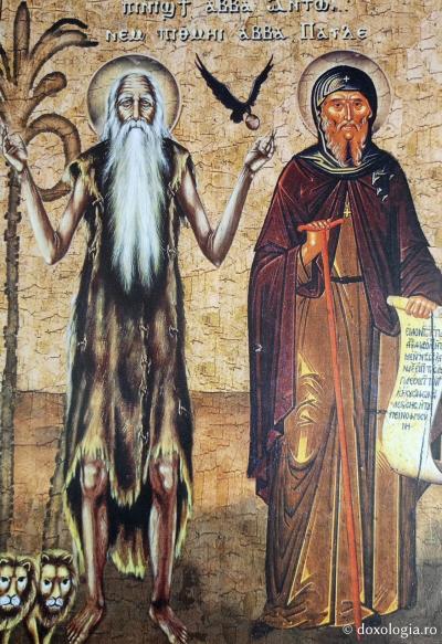 Sfântul Cuvios Pavel Tebeul și Sfântul Cuvios Antonie cel Mare Sfântul Cuvios Pavel Tebeul și Sfântul Cuvios Antonie cel Mare