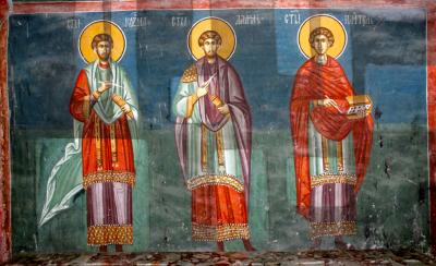 Sfinții Doctori fără de arginți Cosma, Damian și Pantelimon Sfinții Doctori fără de arginți Cosma, Damian și Pantelimon