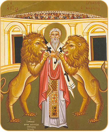 Sfântul Sfințit Mucenic Ignatie Teoforul, Episcopul Antiohiei Sfântul Sfințit Mucenic Ignatie Teoforul, Episcopul Antiohiei