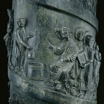Sfânta Muceniţă Fotini Samarineanca - basorelief pe coloană de metal, Hildesheim, Germania Sfânta Muceniţă Fotini Samarineanca - basorelief pe coloană de metal, Hildesheim, Germania