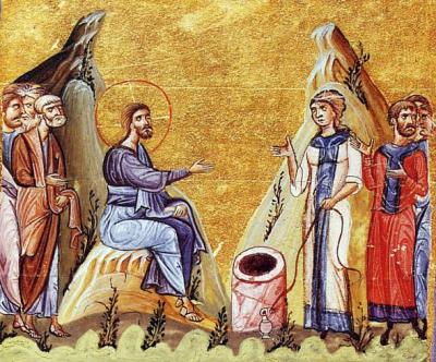 Sfânta Muceniţă Fotini Samarineanca - pe un manuscris athonit, Dionisiou, secolul al XI-lea Sfânta Muceniţă Fotini Samarineanca - pe un manuscris athonit, Dionisiou, secolul al XI-lea