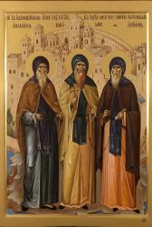 Sfinții Cuvioși Atanasie, Nicolae și Antonie, ctitorii Mănăstirii Vatoped