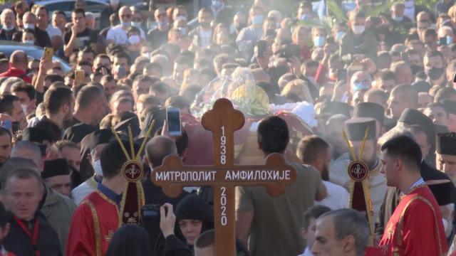 Muntenegru: Mitropolitul Amfilohie a fost înmormântat la Podgorița