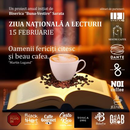 Cafenelele din Piatra Neamț i-au invitat pe clienți să citească, de Ziua Lecturii, cu sprijinul unei parohii din oraș