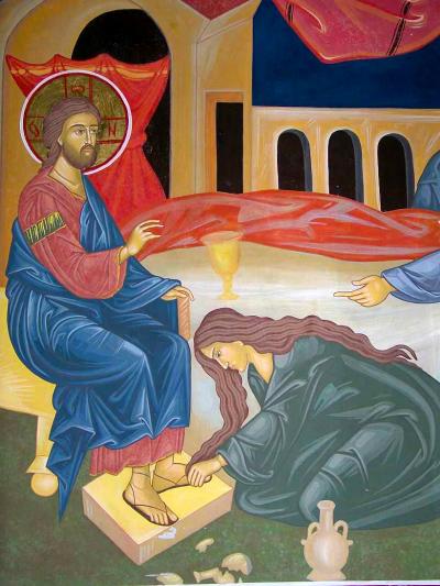 Sfânta și Marea zi Miercuri - femeia cea păcătoasă care a uns cu mir pe Domnul